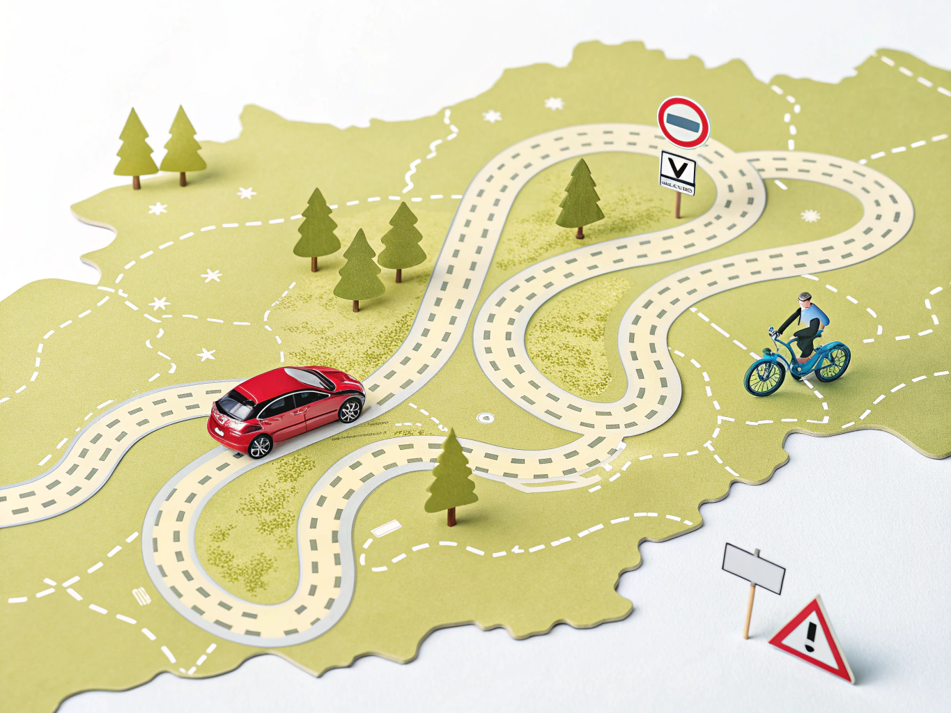 Karte für Alternative Route 3: Nebenstraßen in der Steiermark